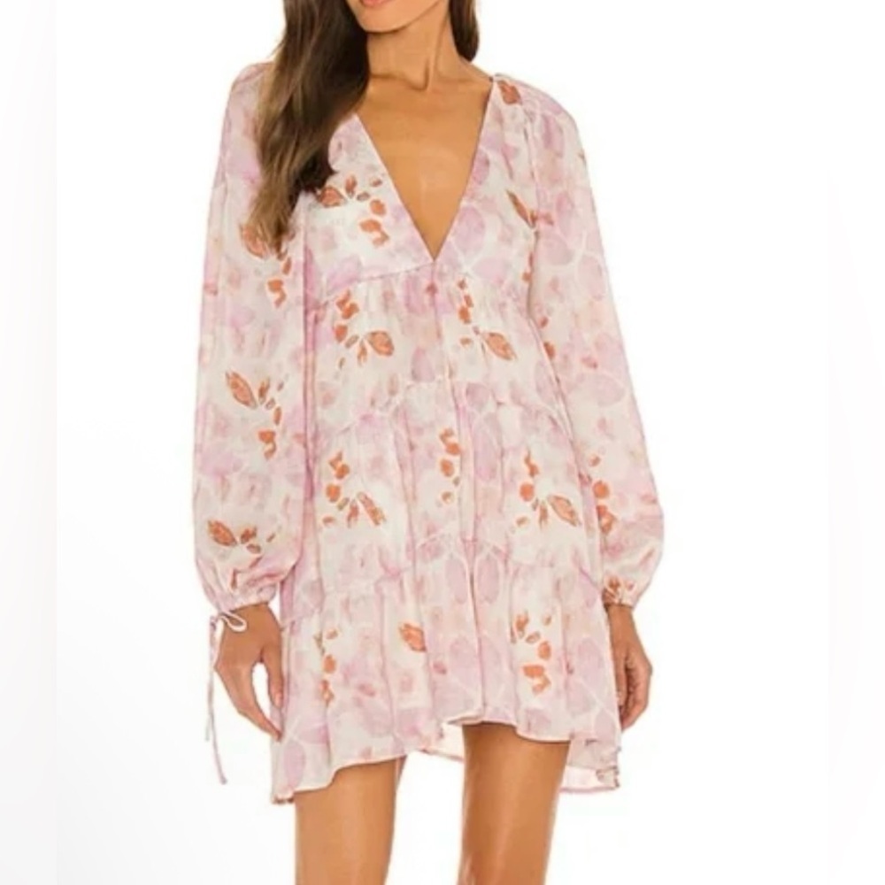 House of Harlow 1960 REVOLVE Fleura Mini Dress in Watercolor Floral NWT -Size XS